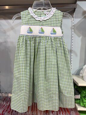 New With Tags Petit Ami Sailboat Smocked Dress 4T